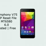 Symphony V75 FRP Reset File